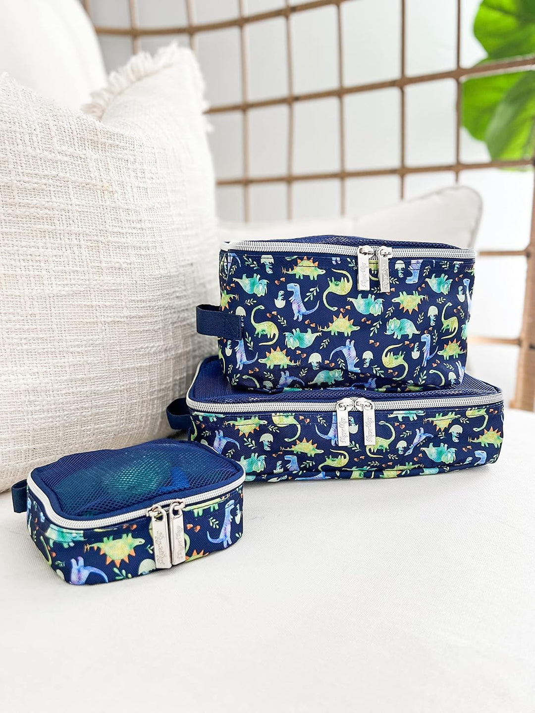 Itzy Ritzy Packwürfel – Set mit 3 Packwürfeln oder Reise-Organizern; jeder Würfel verfügt über eine