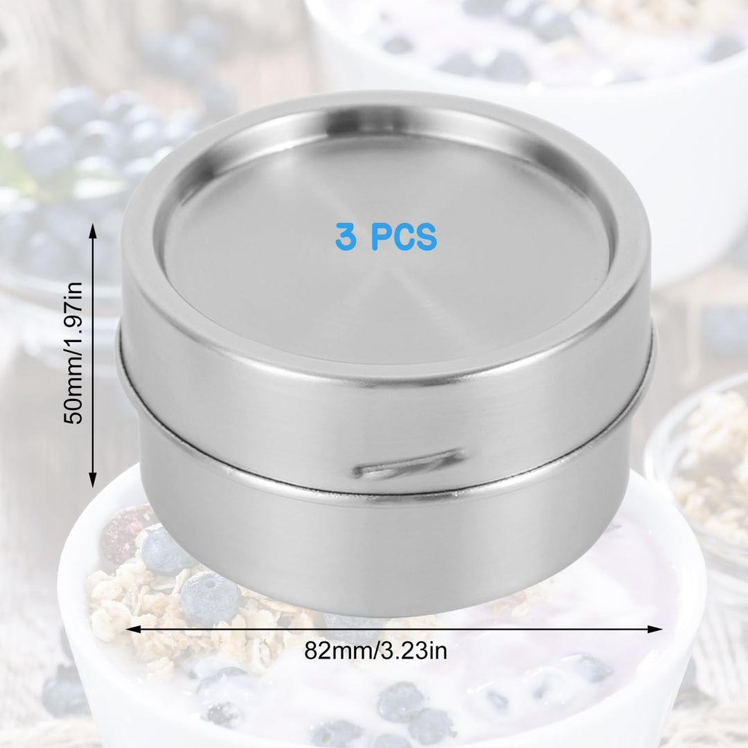 3 Stück Brotdose Edelstahl, Gute Abdichtung, Robust und Sturzsicher Stainless Steel Food Container,