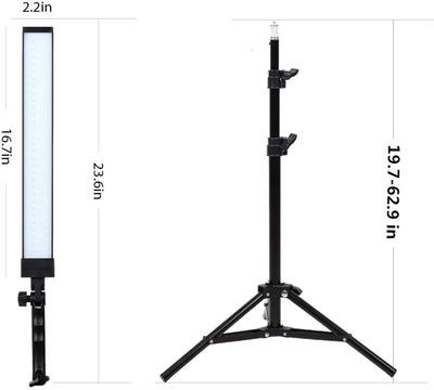 GSKAIWEN LED Leuchte Fotografie Studioleuchte Set Video Fülllicht Dimmbare Leuchte mit Lichtständer,