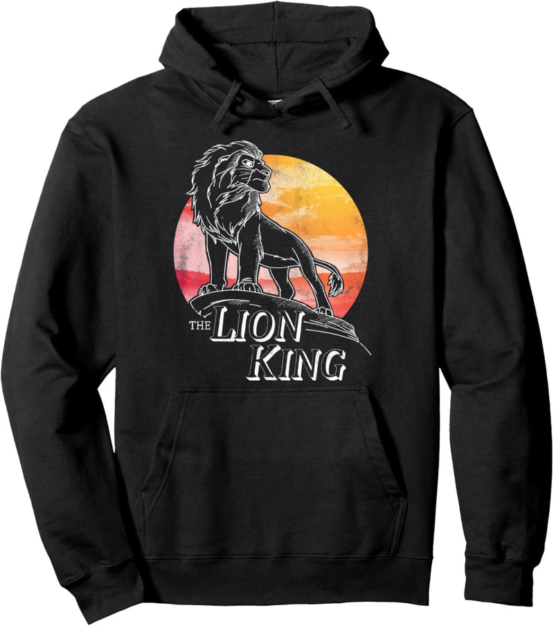 Disney The Lion King Simba Line Art Sunset Pullover Hoodie