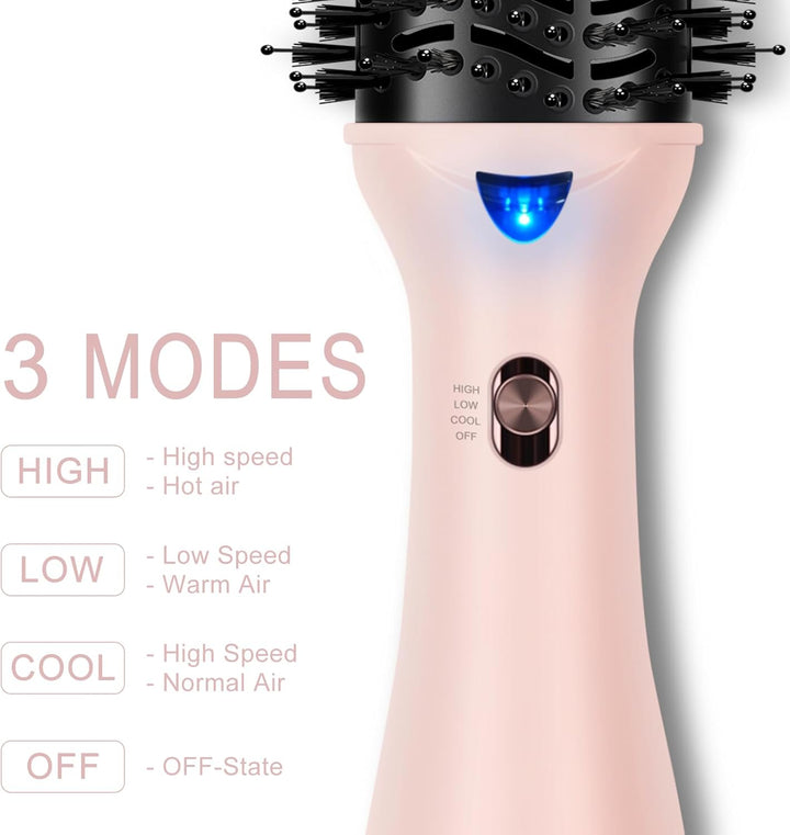One-Step Warmluftbürste Föhnbürste, PARWIN PRO BEAUTY Rundbürstenföhn, 4 in 1 Ovale Haartrockner loc