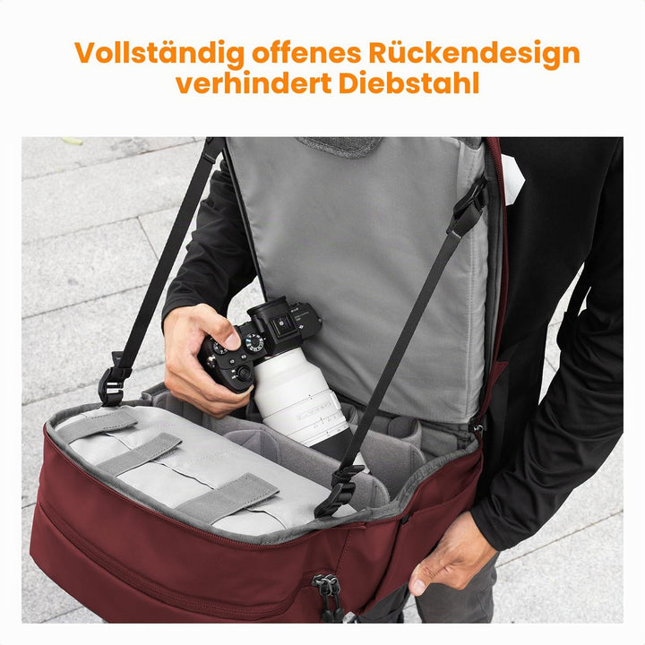 K&amp;F CONCEPT Kamerarucksäcke 20L, Grosse Camera Backpack 15,6 Zoll Laptopfach, Spritzwassergeschutzt