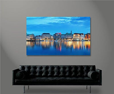 islandburner Bild Bilder auf Leinwand Alster Hamburg 1p XXL Poster Leinwandbild Wandbild Art up Your