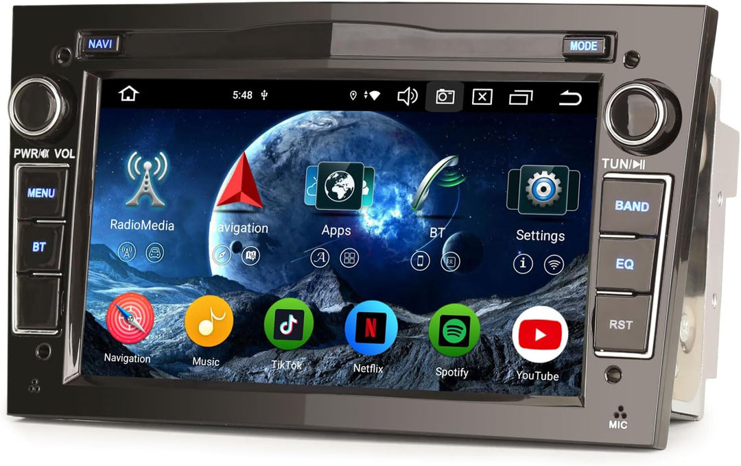 Erisin 8-Kern 4GB+64GB Android 12 Autoradio Bluetooth GPS Navi für Opel Antara Astra H Corsa C/D Mer