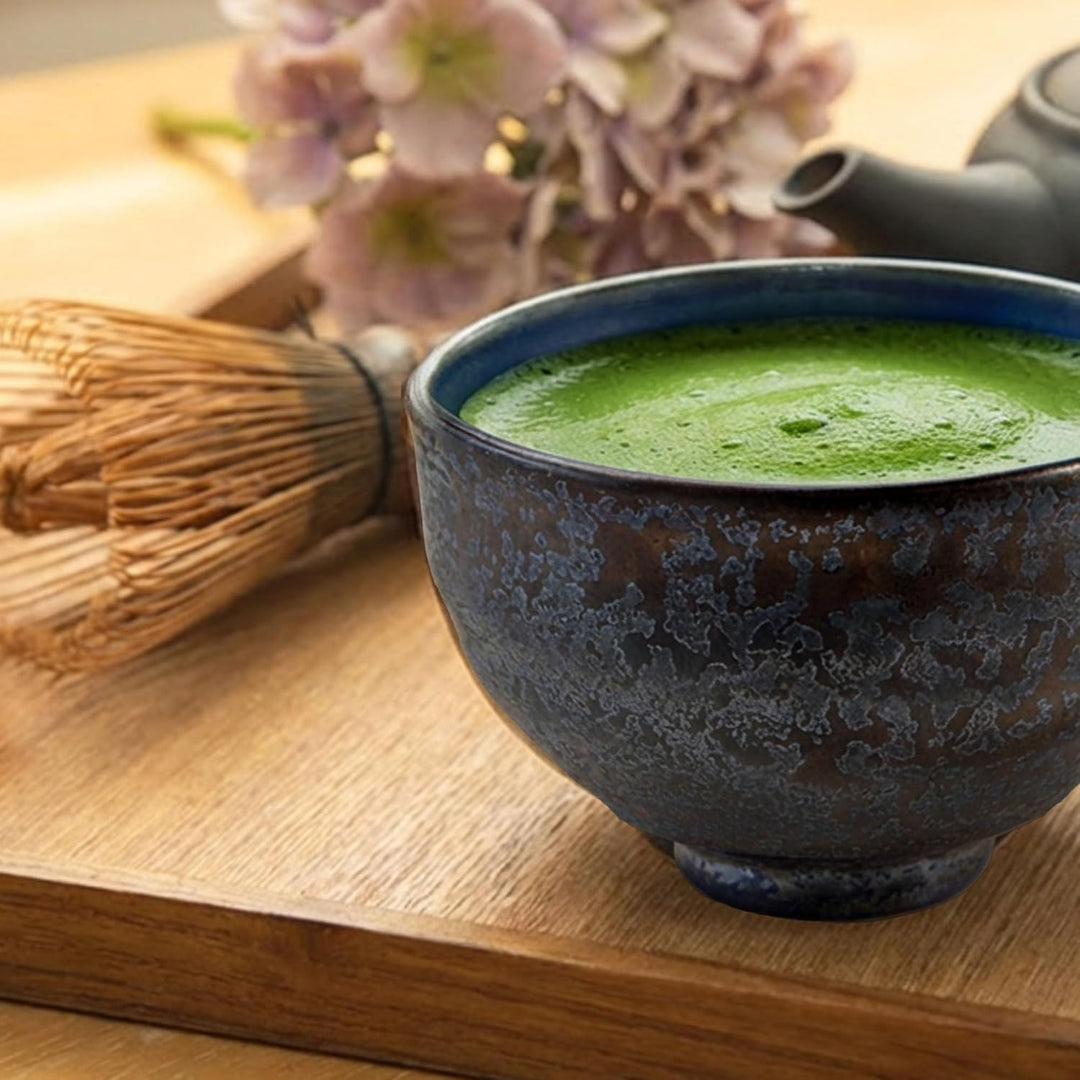 Asayu Japan Matcha Schale (Kurogane Blau), Kurogane Blau