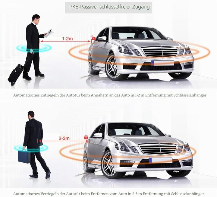 EASYGUARD EC003N-V-1 PKE Passiv Keyless Entry Car Alarmanlage Push Start Button Remote Start Starter