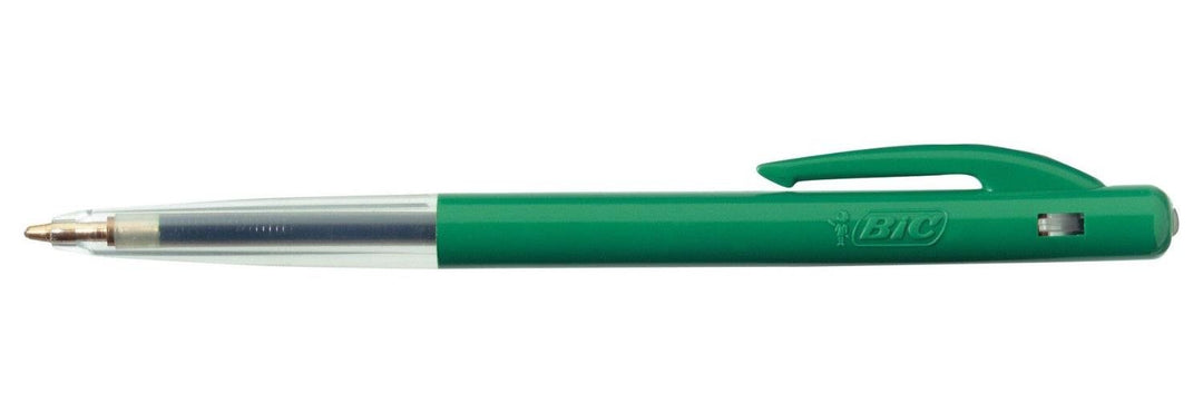 BIC 1199190124 Druckkugelschreiber M10 (0,32 mm) Schachtel à 50 Stück, grün, grün