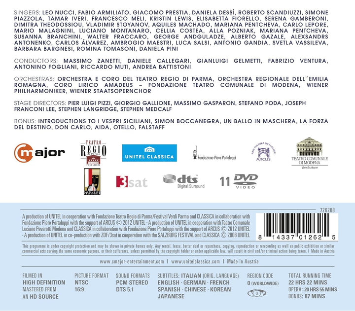 Tutto Verdi - Epochenbox Vol. 3 (1855 - 1893), DVD
