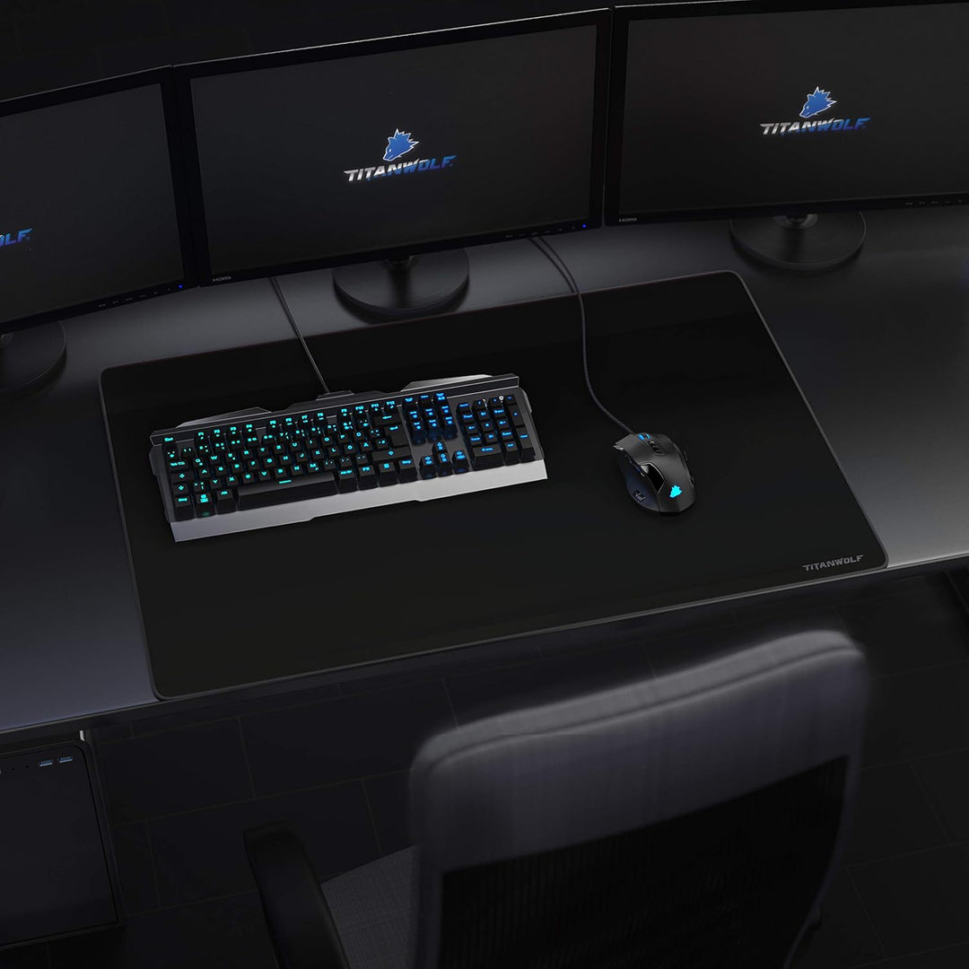 TITANWOLF - Übergrösse Mauspad Gaming 900x600mm Titanwolf - XXL Mousepad gross - Tischunterlage Extr