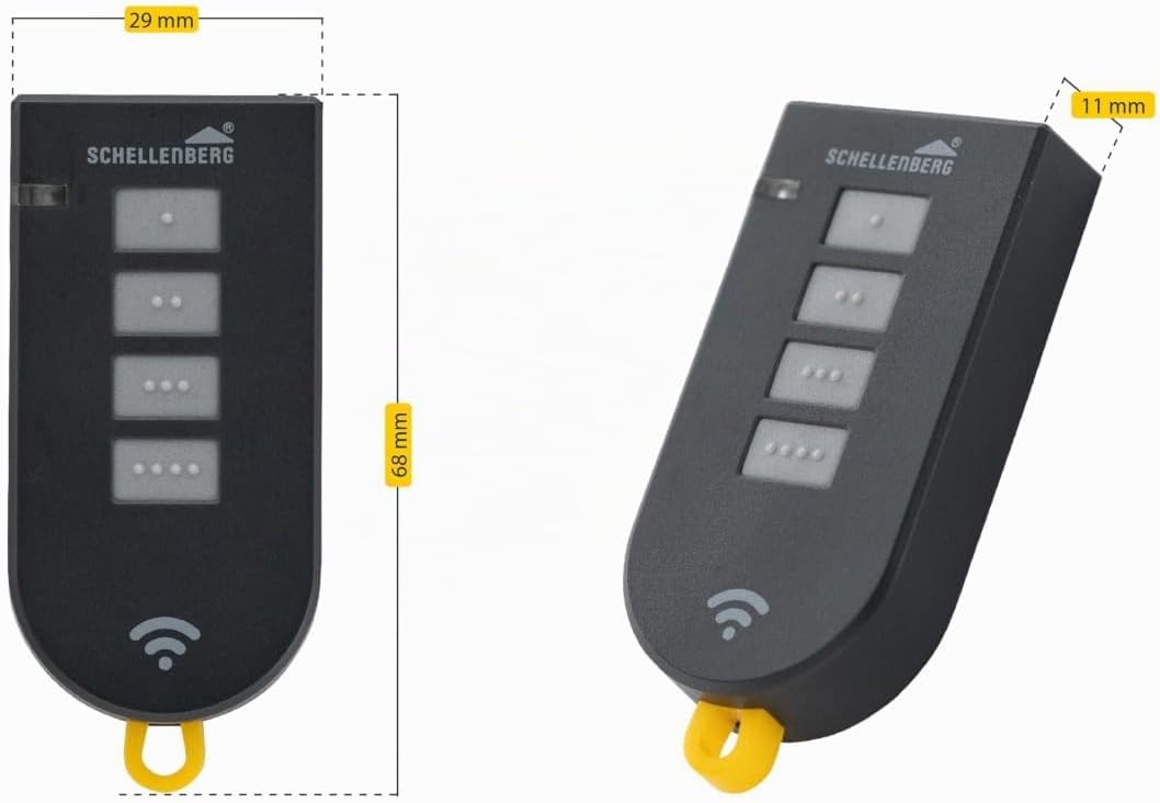 Schellenberg 60931 Garagentor Fernbedienung Smart DRIVE, 4-Kanal, 868,4 MHz, anthrazit Handsender 4