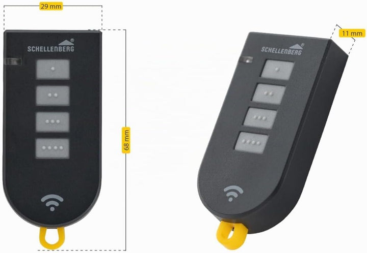 Schellenberg 60931 Garagentor Fernbedienung Smart DRIVE, 4-Kanal, 868,4 MHz, anthrazit Handsender 4