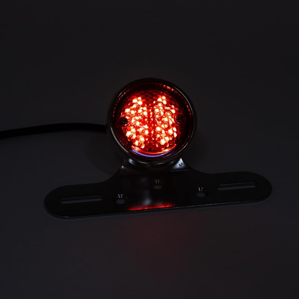 E24 E-Geprüft Motorrad Rücklicht LED Mit Halterung 12V Bremslicht Kennzeichenbeleuchtung Rotlicht fü