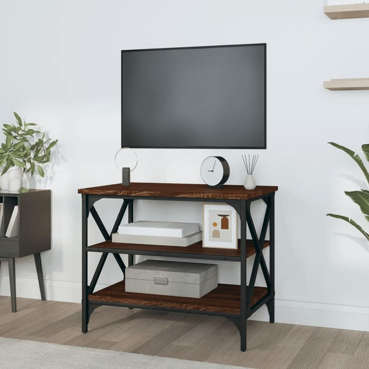 Tidyard TV Schrank Lowboard Fernsehschrank Sideboard Fernsehtisch HiFi-Schrank TV Möbel Braun Eichen