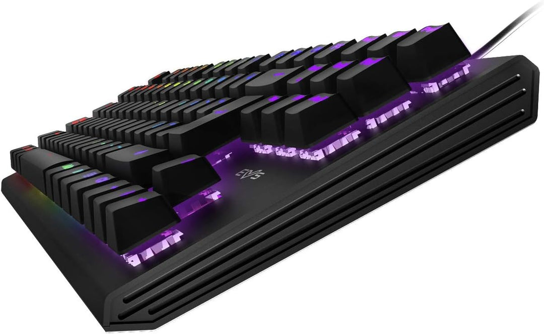 Energy Sistem Gaming Tastatur ESG K6 Mechanik (USB-Tastatur, LED Regenbogen Effekt Lichter, TKL Mech