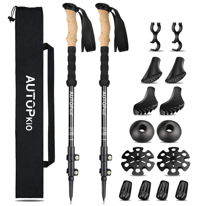 AUTOPkio Nordic Walking Stöcke, Wanderstöcke Verstellbar Walking Stöcke Teleskop 7075 Aluminium Trek