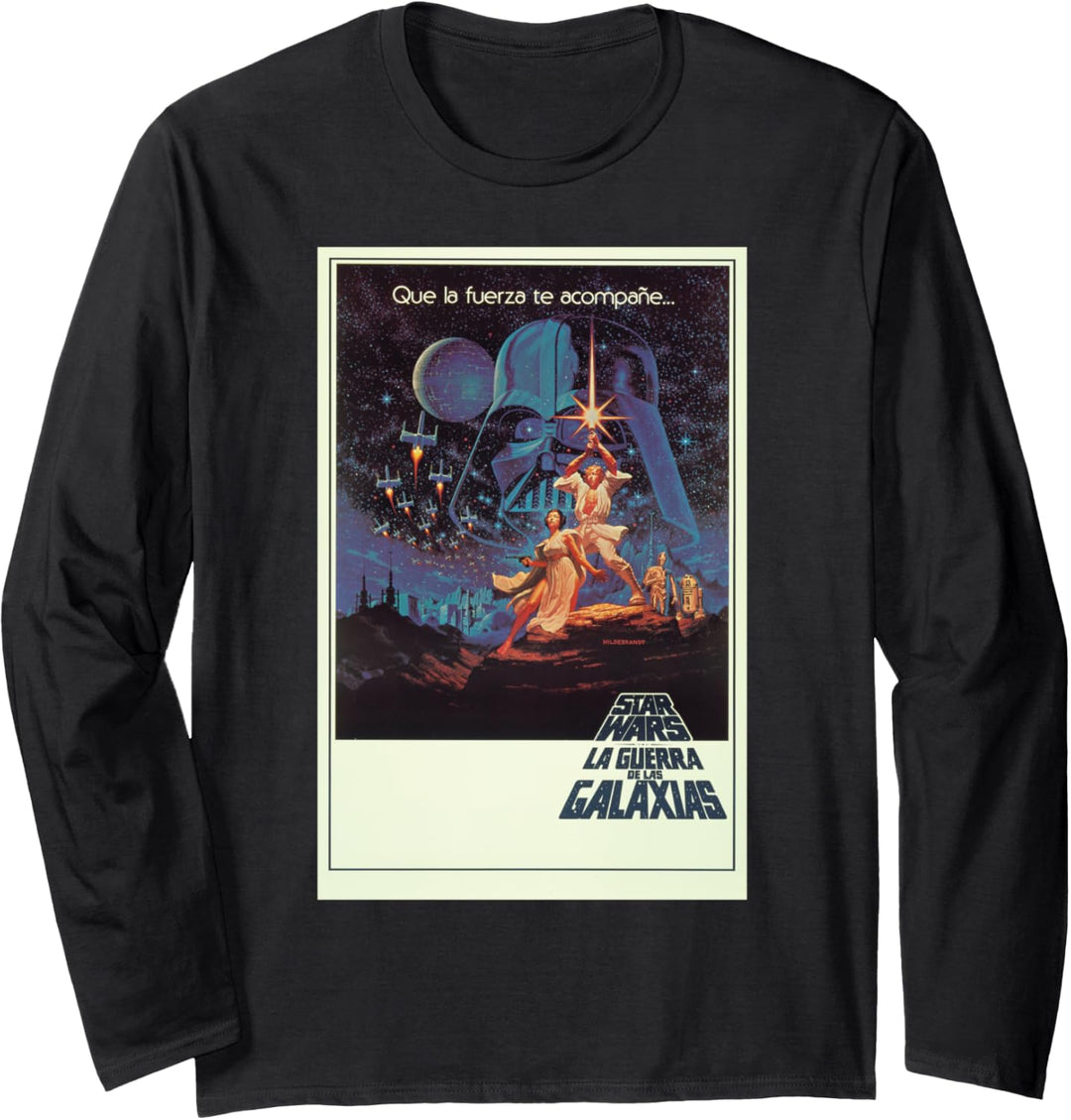 Star Wars A New Hope Vintage Italian Movie Poster Langarmshirt