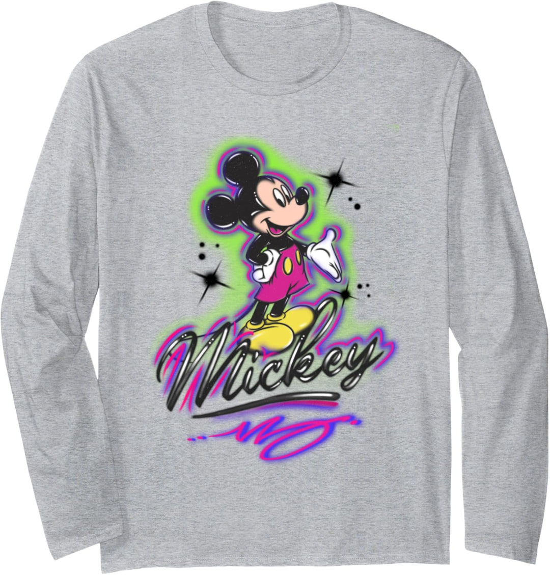 Disney Mickey And Friends Mickey Mouse Airbrush Portrait Langarmshirt