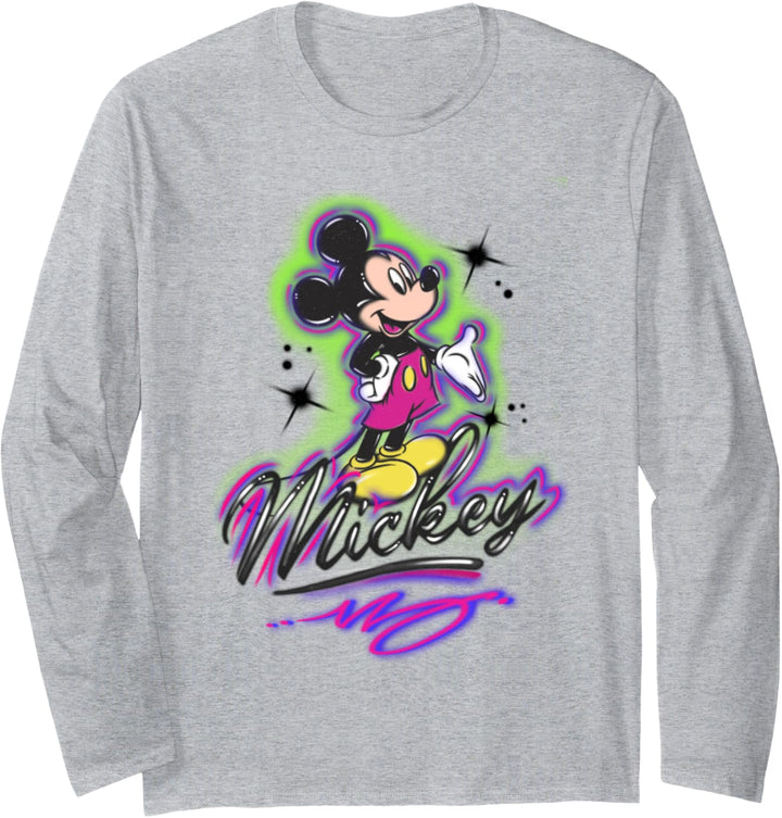 Disney Mickey And Friends Mickey Mouse Airbrush Portrait Langarmshirt