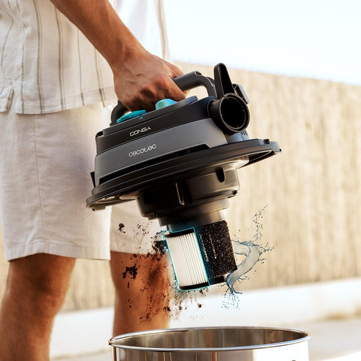 Cecotec Staubsauger für Feste Stoffe und Flüssigkeiten 30L Conga Rockstar Wet & Dry Steel Pro Tool.