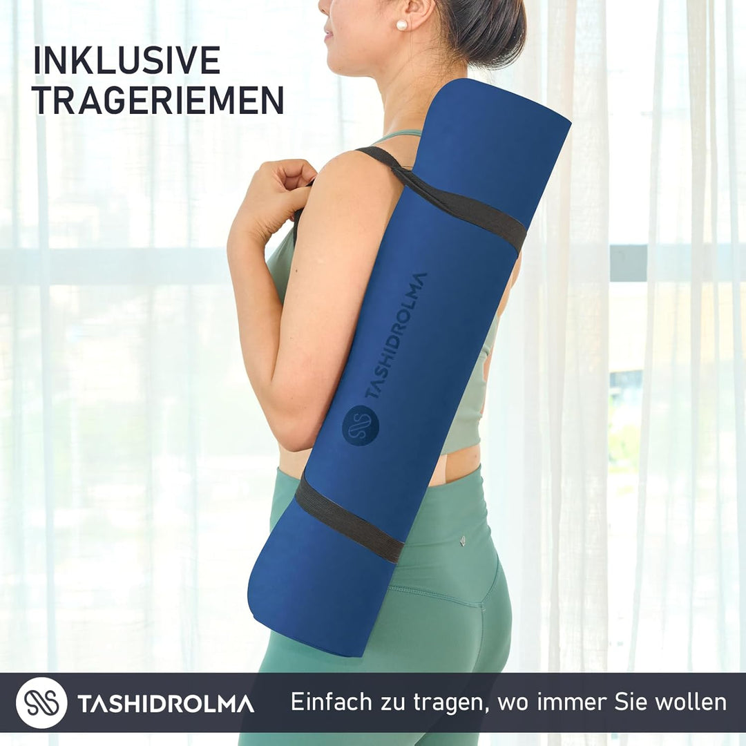Yogamatte Rutschfest, Gymnastikmatte Mit Tragegurt, Sportmatte Für Fitnessstudio, Zuhause, Reisen, 1