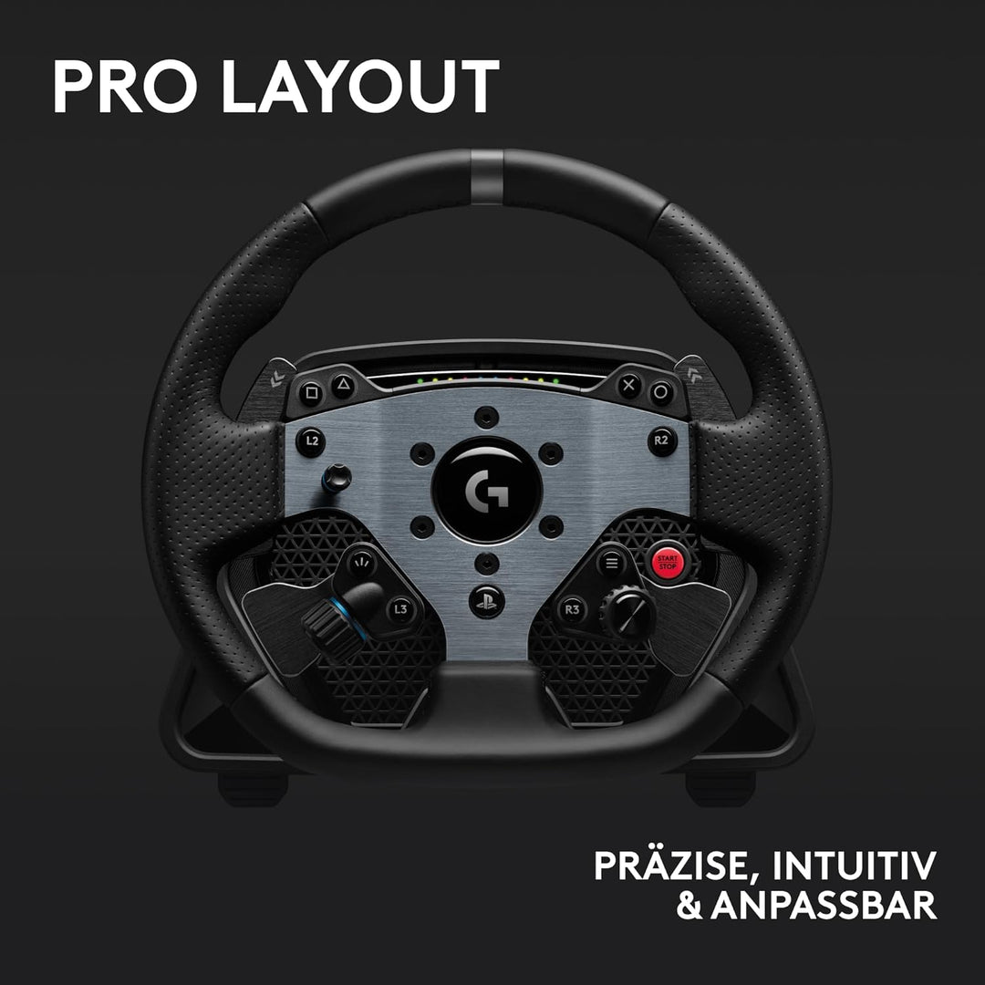 Logitech G PRO Rennlenkrad, Direktantrieb 11 Nm, TRUEFORCE Force Feedback, magnetische Schaltwippen,