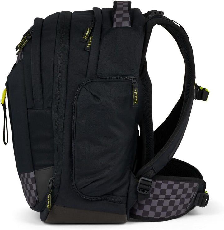 Satch Match Schulrucksack Set 3tlg. (Dark Skate) inkl. Schlamperbox und Sporttasche, Dark Skate