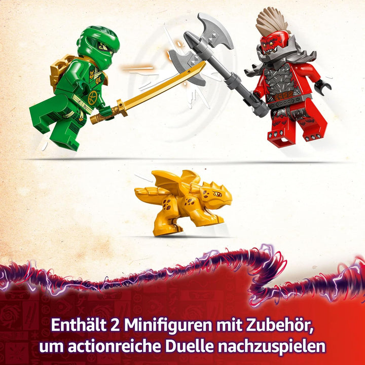 LEGO NINJAGO Lloyds grüner Walddrache - Spielzeug Drache mit 2 Minifiguren - Drachenfigur mit bewegl