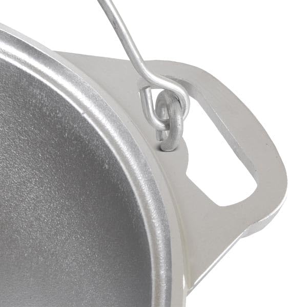 Grosser ALU Koch-Topf Schmortopf mit Bügel Deckel Kasan Kazan 10 Liter für CAMPING Aluguss