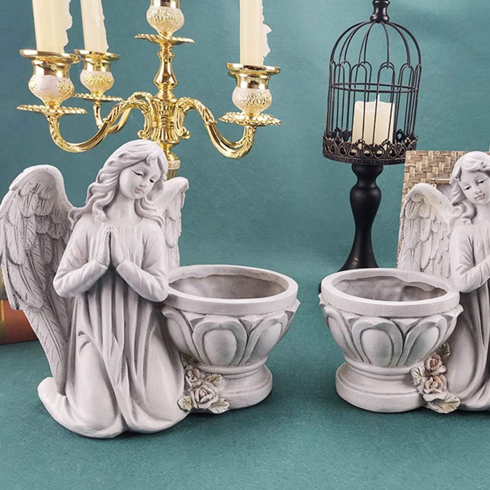 BESPORTBLE 1stk Engel Blumentopf Ornament Statue Vase Engel Kopf Pflanzer Engel Figuren Vase Blumen
