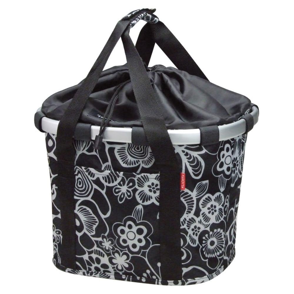KLICKfix Fahrradtasche Bikebasket Fleur Schwarz Bikebasket, Fleur Schwarz Bikebasket