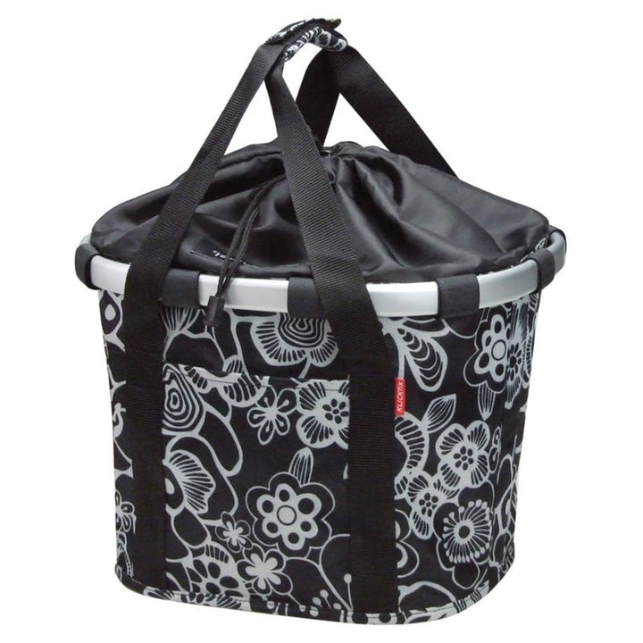KLICKfix Fahrradtasche Bikebasket Fleur Schwarz Bikebasket, Fleur Schwarz Bikebasket