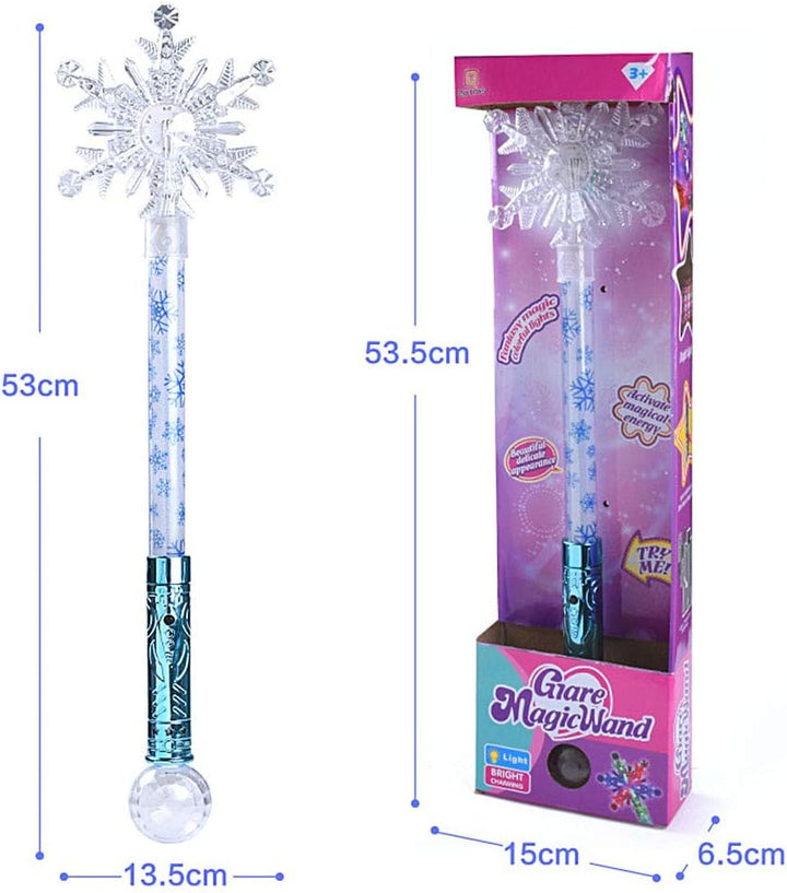 Schneeflocke leuchtenden Zauberstab, Prinzessin Cosplay Fee Stick leuchtenden Zauberstab Geburtstag