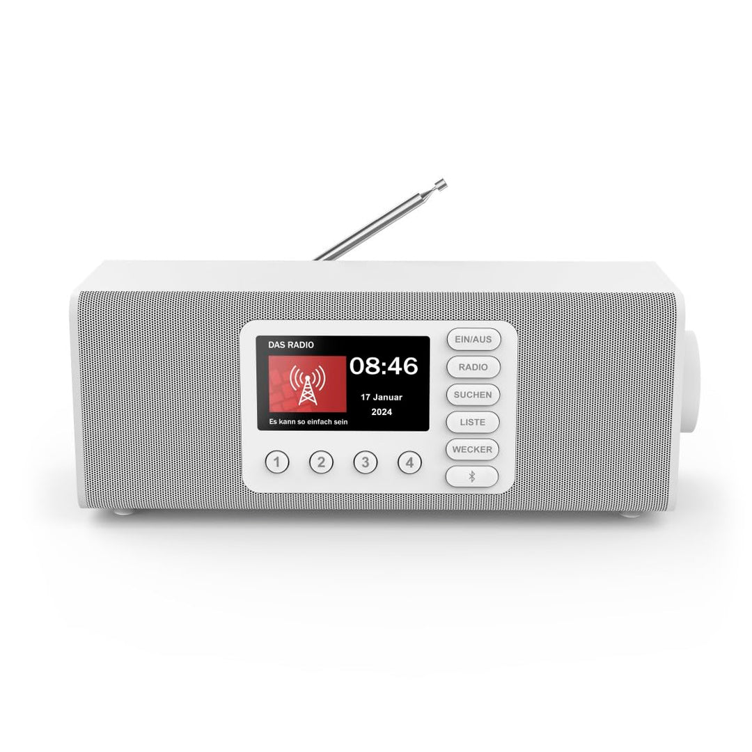 Hama Digitalradio mit Wecker (DAB Radio mit grossem Display, Küchenradio, DAB+, Seniorenradio mit ei