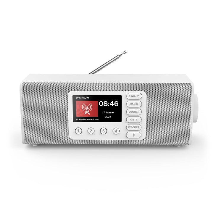 Hama Digitalradio mit Wecker (DAB Radio mit grossem Display, Küchenradio, DAB+, Seniorenradio mit ei