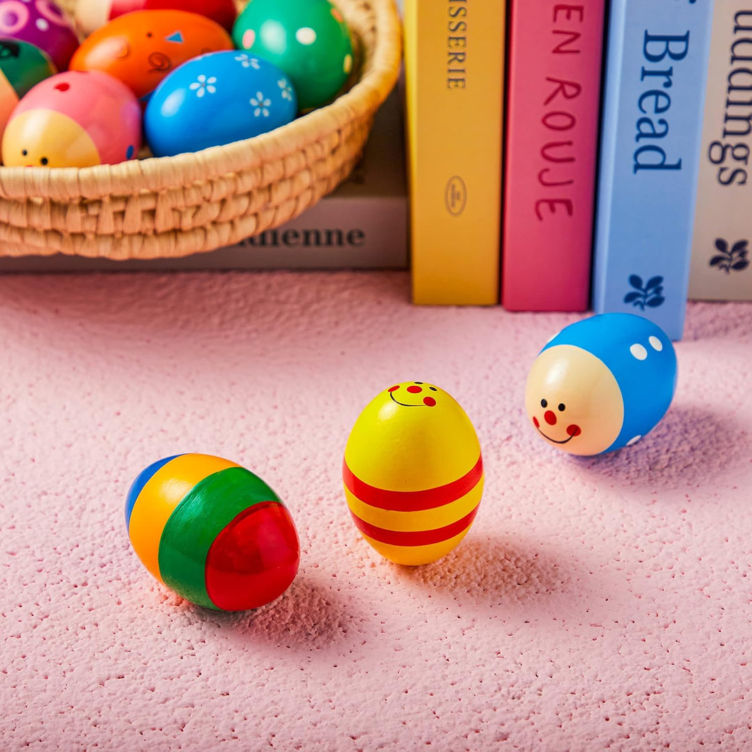 JOYIN 12 Stück 3 "(7,6 cm) Hölzerne Eierschüttler Maracas Percussion Musical für Party -Gefälligkeit