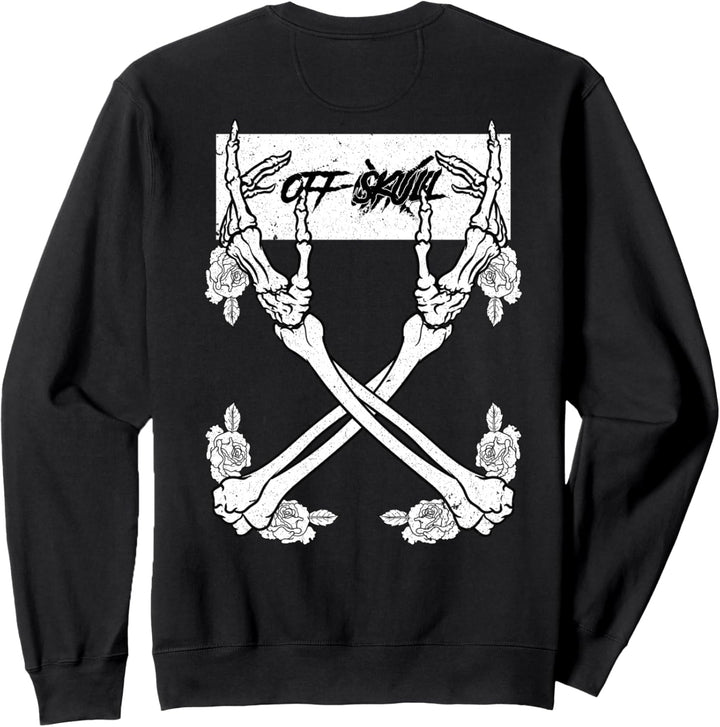 Off Skull Skeleton Backprint - Sad Aesthetic Edgy Streetwear Sweatshirt