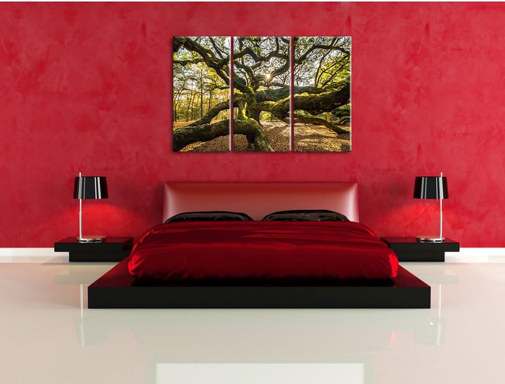 Pixxprint gigantisch verzweigter Baum als Leinwandbild | Grösse: 3 Teilig (120x80) | Wandbild| Kunst