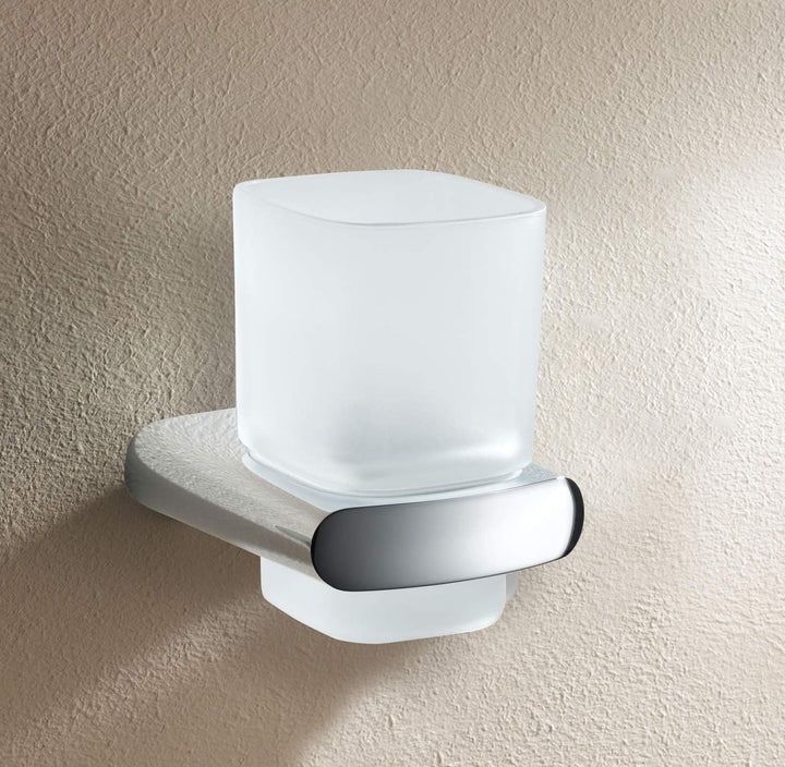 Keuco Glashalter Elegance kpl. mit Echtkristall-Glas verchromt