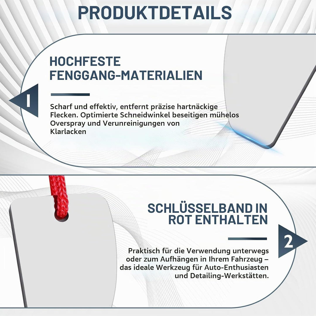 Lackhobel Autolack,Farbschaber Remover Tool,Lackhobel Ziehklinge,Gehärteter Stahl Farbschaber zur Be