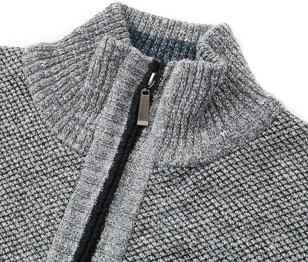 YOUTHUP Herren Weste Fleece Fütterung Winter Frühling Strickjacke Ärmellose Fleecejacke Stehkragen S