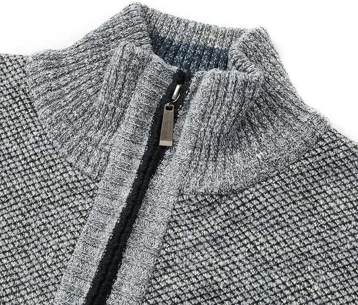 YOUTHUP Herren Weste Fleece Fütterung Winter Frühling Strickjacke Ärmellose Fleecejacke Stehkragen S