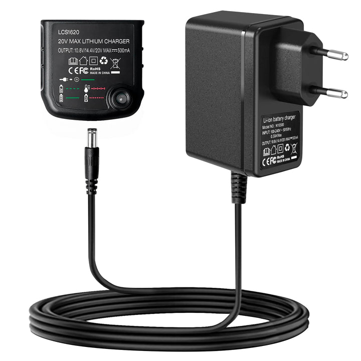 Ladegerät Kompatibel mit Black & Decker, Ladegerät Lithium 18V/20V Lithium-Akku BL2018 BL2018-XJ LBX