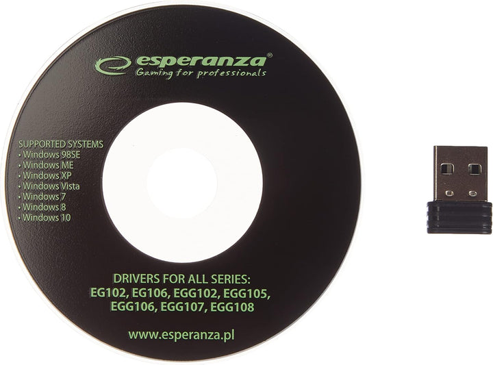 Esperanza EGG108K Wireless Gamepad 2,4Ghz PS3/PC USB Gladiator Schwarz