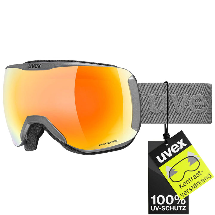 uvex Unisex Downhill 2100 Cv Skibrille (1er Pack) Einheitsgrösse rhino/orange-orange, Einheitsgrösse