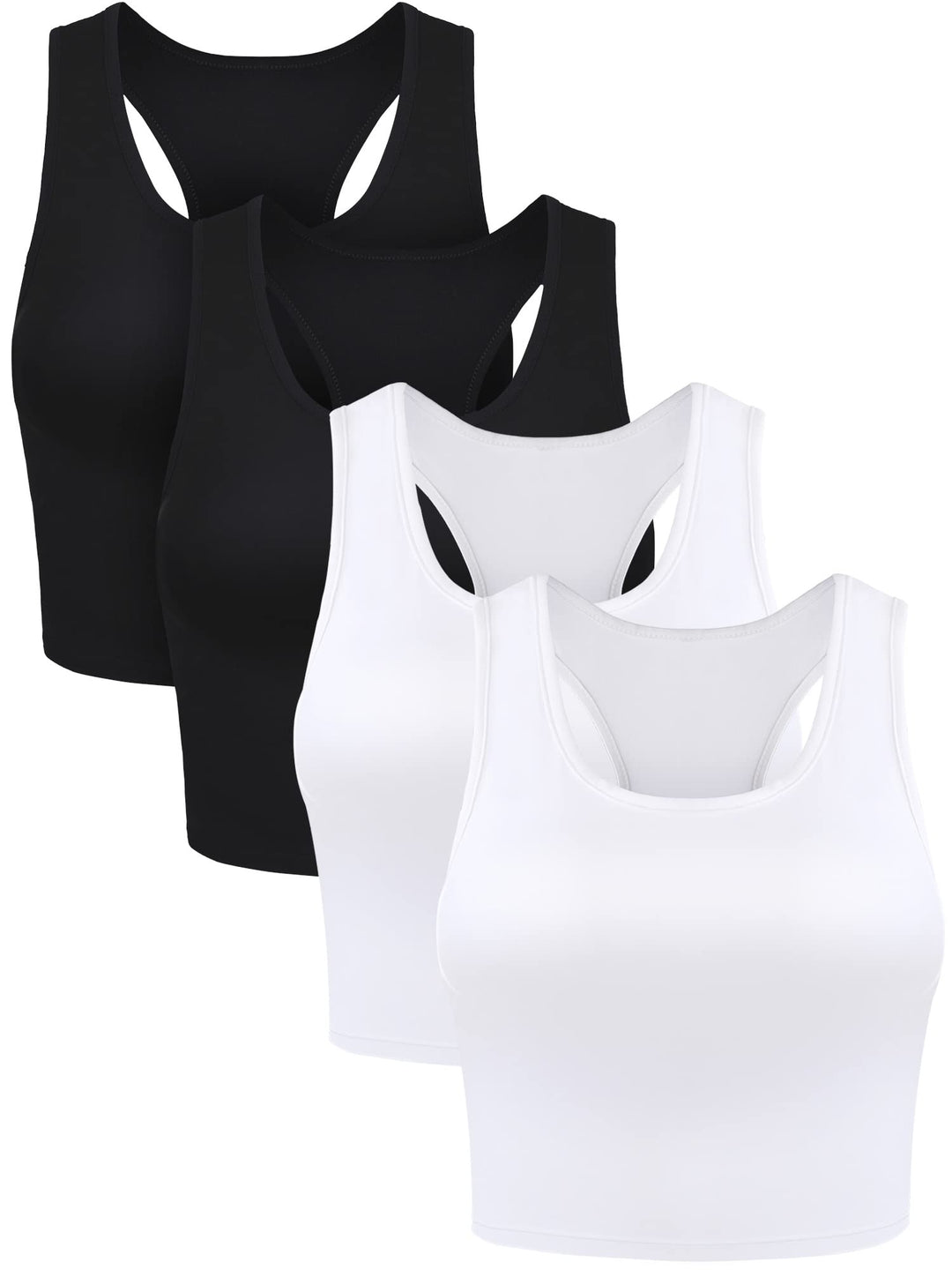 Boao Damen Basic Crop Top Basic S Black, White, S Black, White