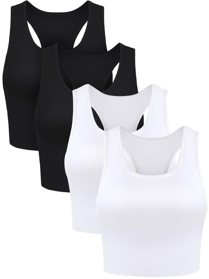 Boao Damen Basic Crop Top Basic S Black, White, S Black, White