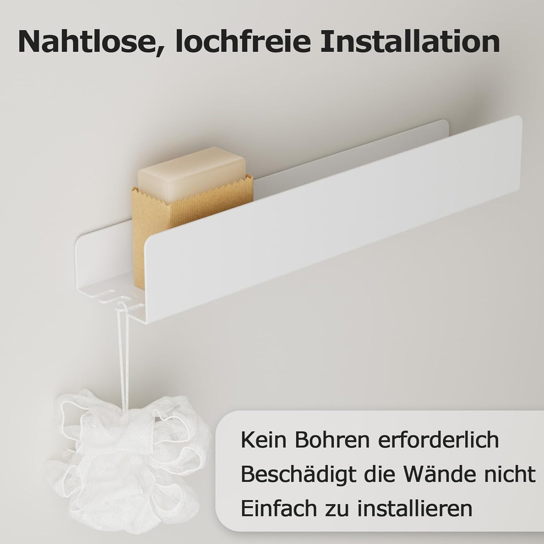 REKITA Duschablage ohne Bohren,Badezimmer Organizer 40 cm,Duschablage Edelstahl,Shampoo Halterung fü