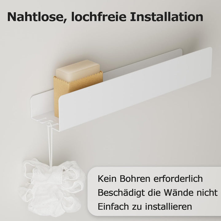 REKITA Duschablage ohne Bohren,Badezimmer Organizer 40 cm,Duschablage Edelstahl,Shampoo Halterung fü