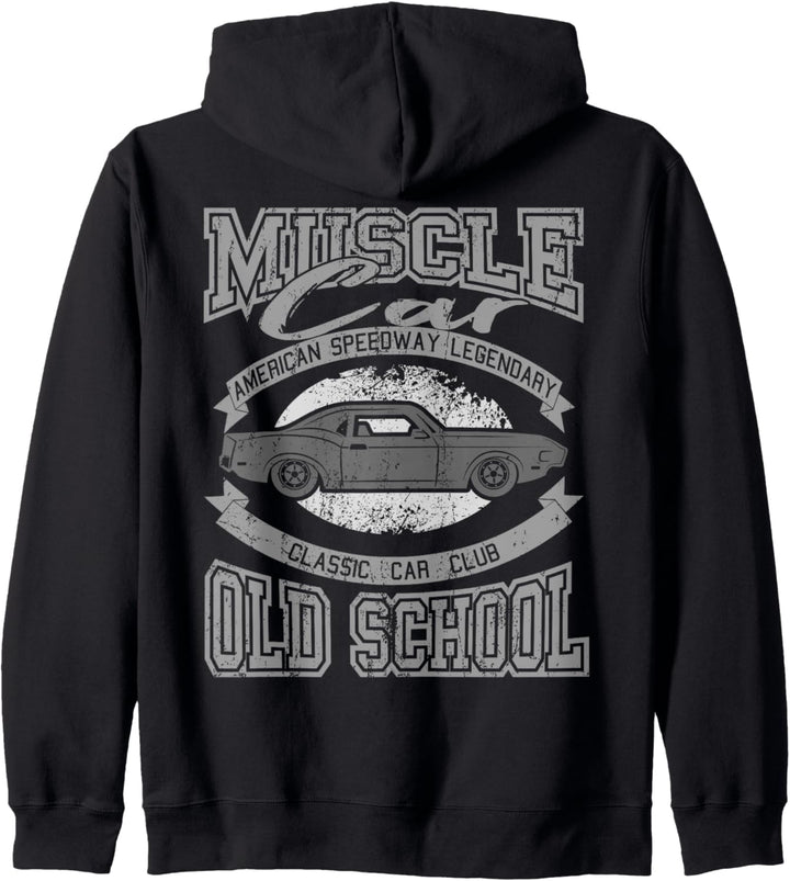 Muscle Car VINTAGE US Car Tuning Geschenk Mechaniker Kapuzenjacke