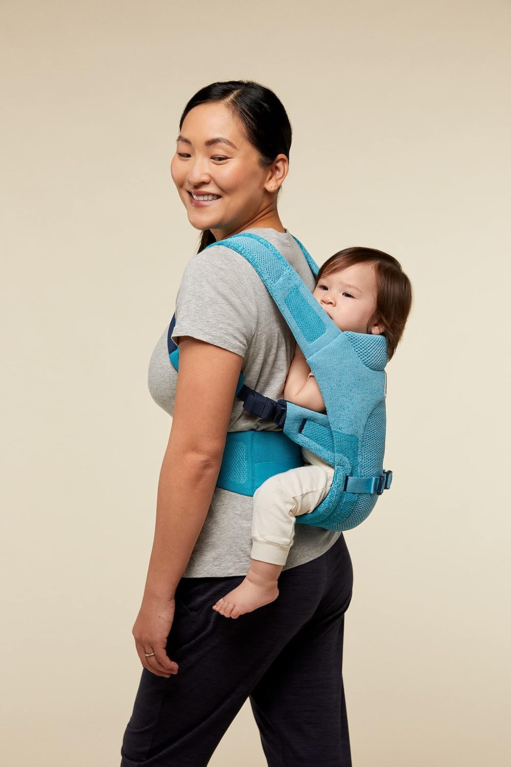 Ergobaby Aerloom Babytrage für Neugeborene bis zum Kleinkind, 3-Positionen Ergonomische Babybauchtra